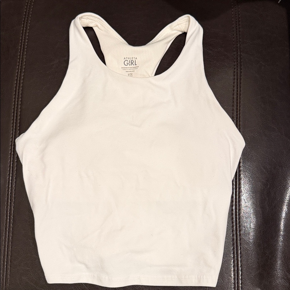 Athleta  girl long distance bra in white. L/12